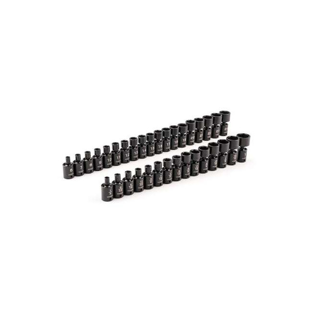 Tekton 3/8 in Drive Flex Impact Socket Set, Metric, SAE, 34 pcs SID97005