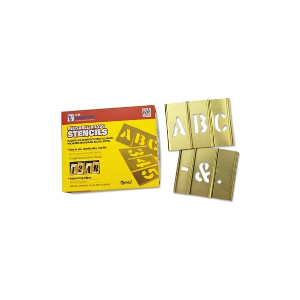 33 Piece Single Letter Set, Brass, 3 in