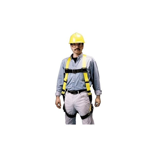 Non-Stretch Harness, Back D-Ring, Tongue Legs/Mating Chest/Friction Shoulders, Yellow