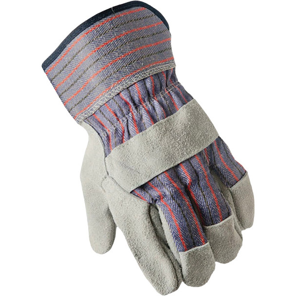 True Grip Men's XL Leather-Palm Suede Cowhide Work Gloves 9224-26