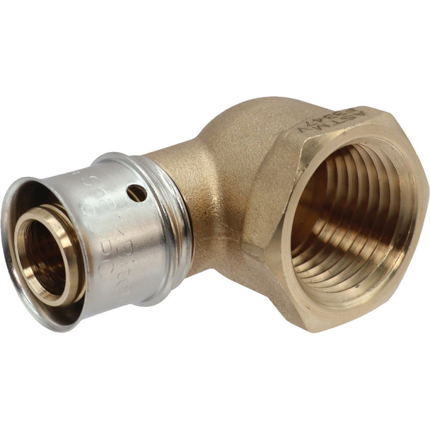 SharkBite 1/2 In. x 1/2 In. FNPT PEX Press Brass Adapter Elbow UCP308Z