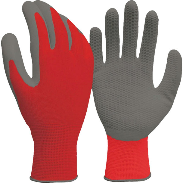 Grease Monkey Men's Large Red Honeycomb Grip Work Gloves 25902-26