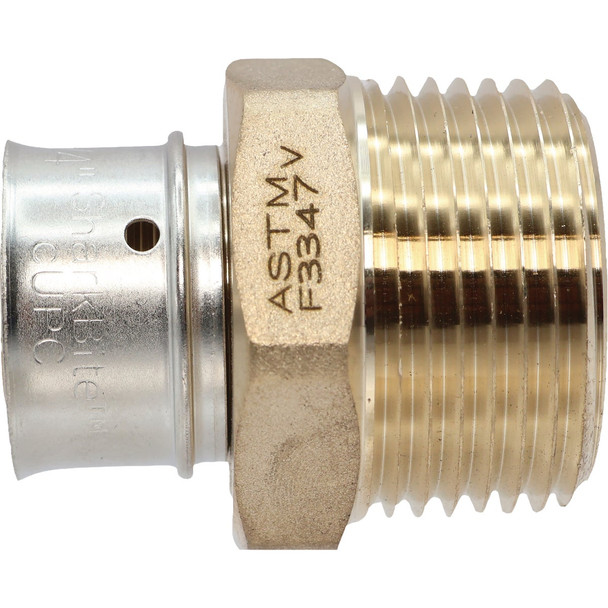 SharkBite 3/4 In. x 1 In. MNPT PEX Press Brass Adapter UCP139Z