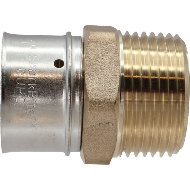 SharkBite 1 In. x 1 In. MNPT PEX Press Brass Adapter UCP140Z