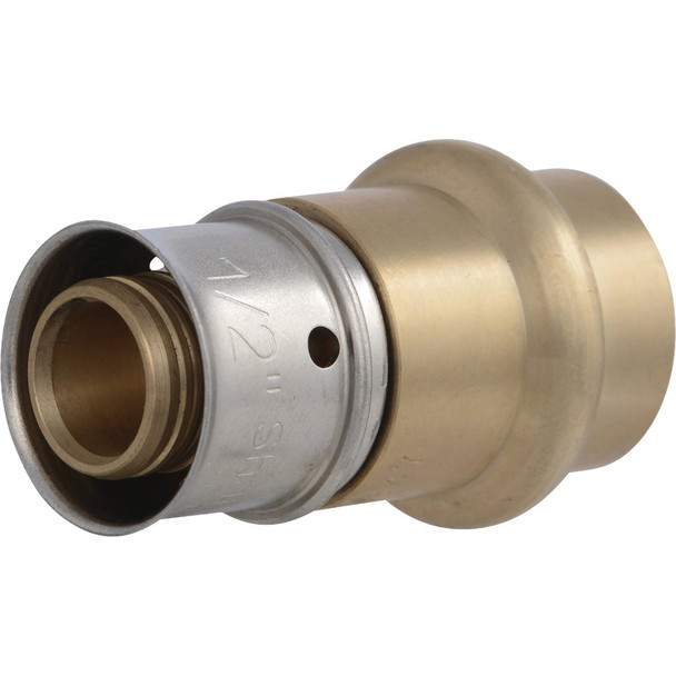 SharkBite 1/2 In.x1/2 In. CU Press Brass Adapter UCP716Z