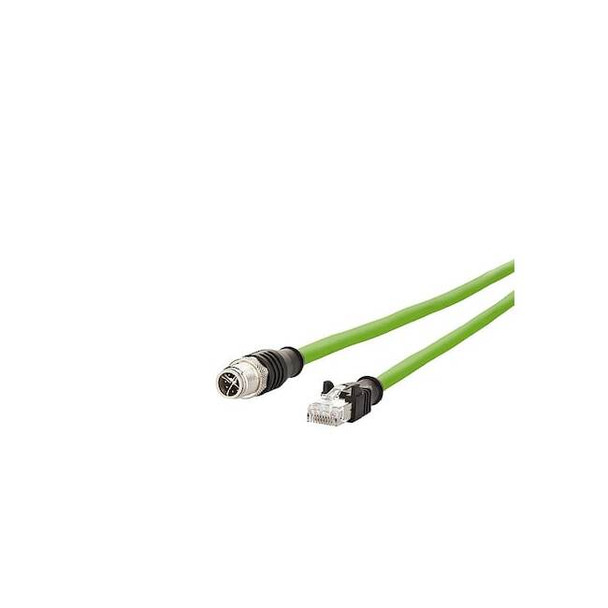 Metz Connect M12 Cable,Male,Green,1 m,10 Gbits 142M2X15010