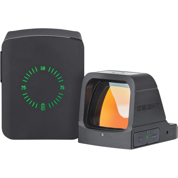 Multi-reticle red dot optic with magnetic charging and rugged OAL™ construction. OLOSIGHTXRD