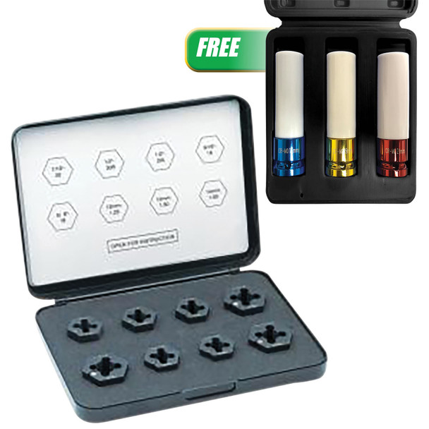 Buy (1) SAVE-A-STUD AUTO KIT RETHREAD Get (1) 3pc Wheel Srvce Nomar Scktset 30120P