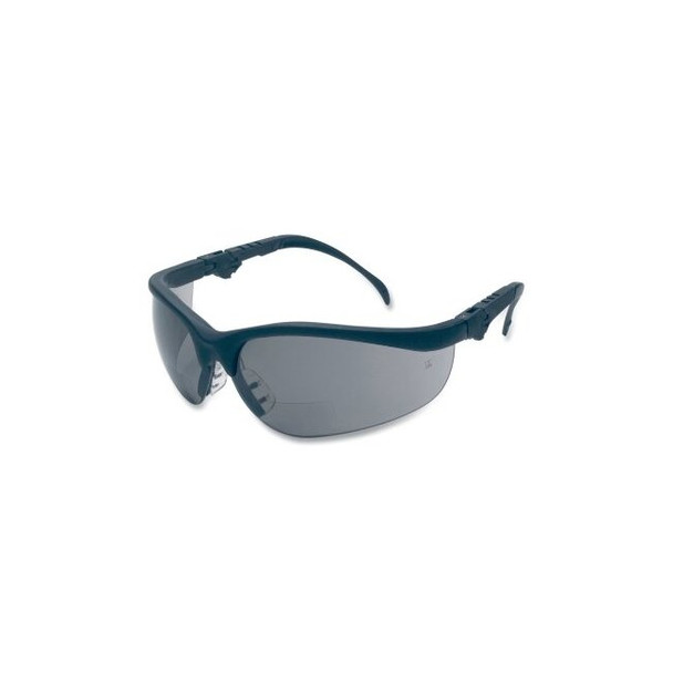 Klondike® KD3 Series Bifocal Reader Safety Glasses, Gray Lens, Black Frame, 2.5 Diopter