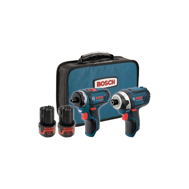 12V Max Cordless Combo Kit, (2) Bare Tools, (2) Batteries, (2) Power Driver Bits, (1) Charger, (1) Carrying Bag