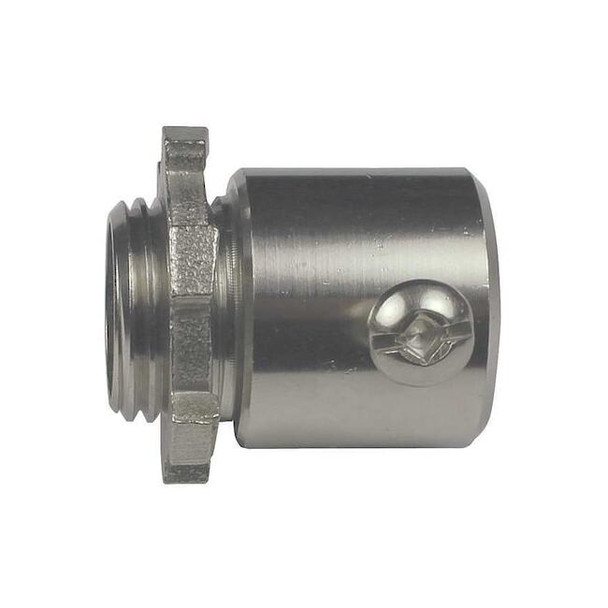 EMT Grounding Connector, 1-1/2 in, Set Screw, 316 Stainless Steel, Polished