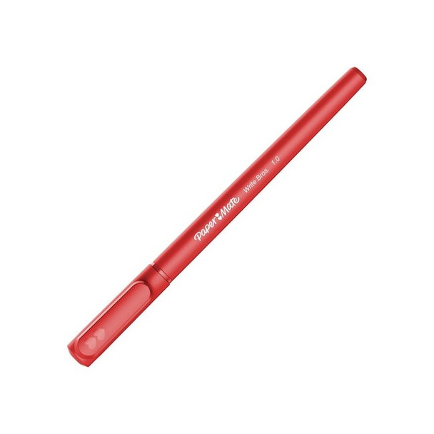 Paper Mate Pen, Writebros, Stick, Med, Rd, 12/Pack 3321131 Pack of 5