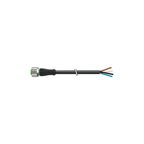 Murrelektronik Cordset,Straight,M12,Black,22 AWG,4A 7000-12221-6140100