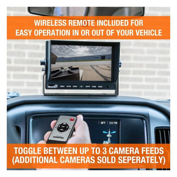 Buyers Products Rear View Camera System, 7 in. Monitor 8883000