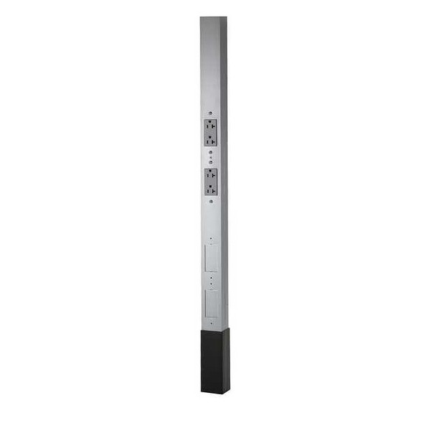 Hubbell Wiring Device-Kellems Alum Service Pole,Clear,10ft. 2"L,2.13"W HBLPPOAAL