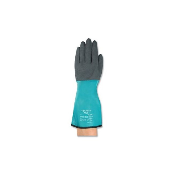 58-201 Nitrile Coated Chemical Protective Gloves, Size 9, Green