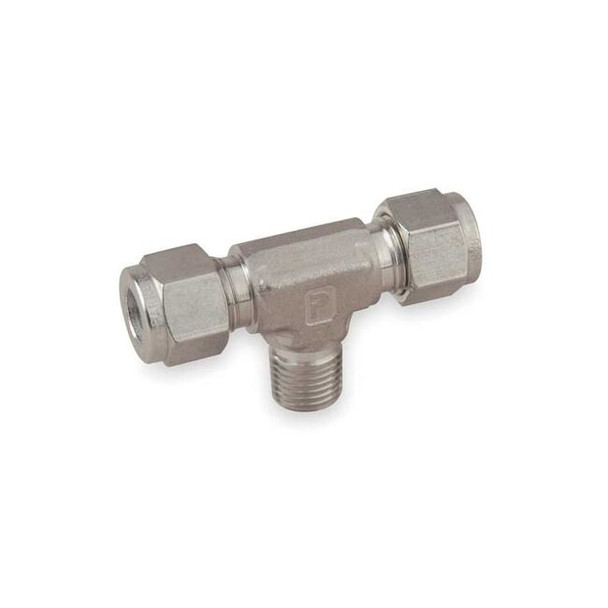Parker 1/4" x 1/8" A-LOK x MNPT SS Male Branch Tee 2MBT4N-316