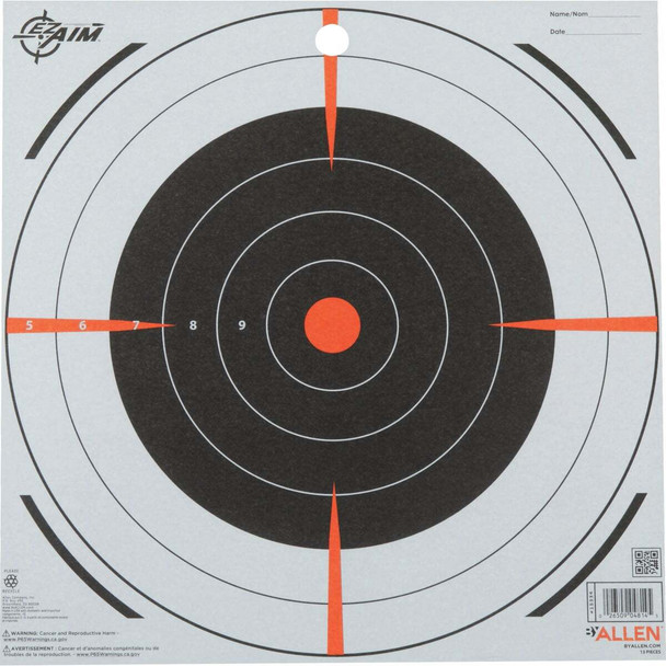 Allen EZ Aim 12 In. Paper Bullseye Shooting (13-Pack) 15334