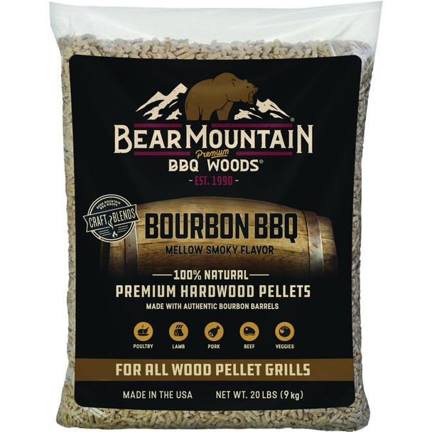 Bear Mountain BBQ Premium Woods 20 Lb. Bourbon Hardwood Pellet FK88