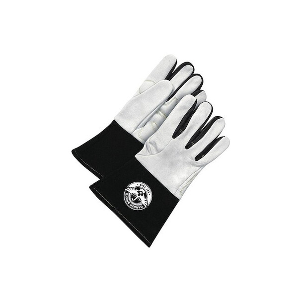 Gander Welding Gloves, Gauntlet Cuff, Grain Goatskin, 2XL, 1 PR