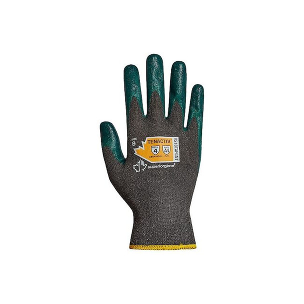 Knit Gloves, Cut Level A4 ,Dipped ,Nitrile ,Smooth ,2XL 1 PR