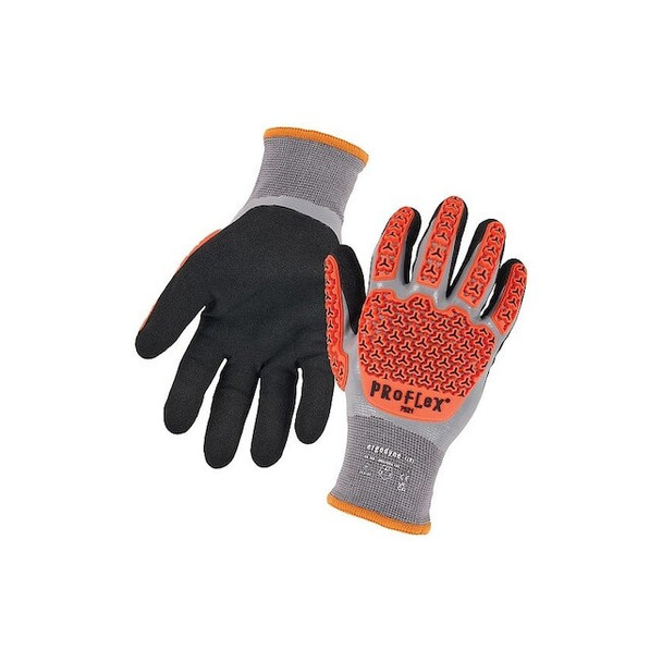 Ergodyne Knit Gloves, Cut Level A2 ,Nitrile ,Sandy ,XS 1 PR 7521