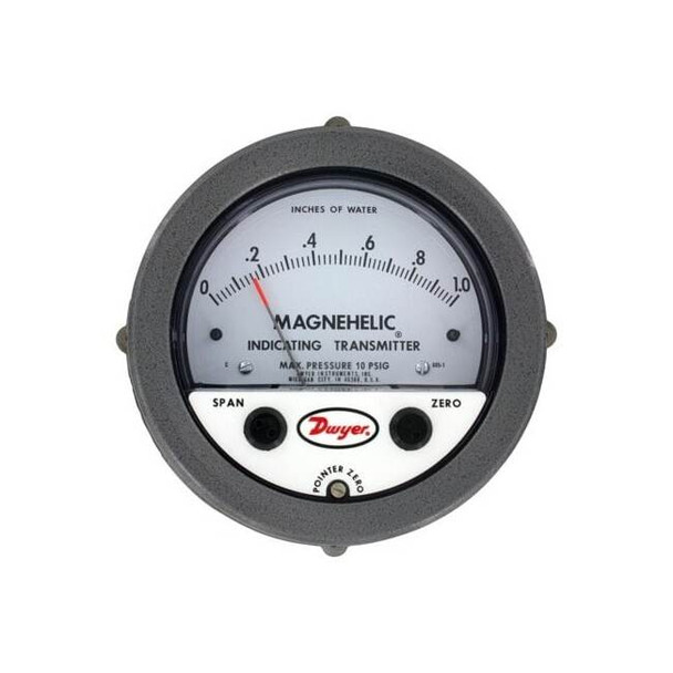 Dwyer Instruments Indicating Transmitter,Dial,10 to 35V DC 605-50