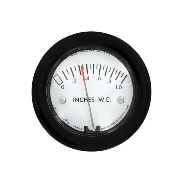 Dwyer Instruments Differential pressure gage, range 0-1.0" w.c. 2-5001
