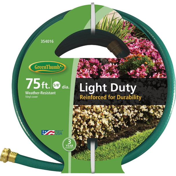 Green Thumb 5/8 In. Dia. x 75 Ft. Light Duty Vinyl Garden Hose GTR5875