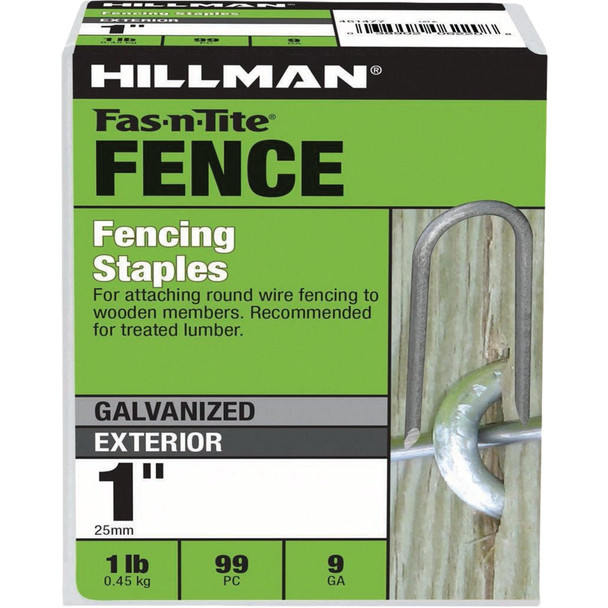 Hillman Fas-n-Tite 1 In. Hot Dipped Galvanized Fence Staples (1 Lb.) 461477
