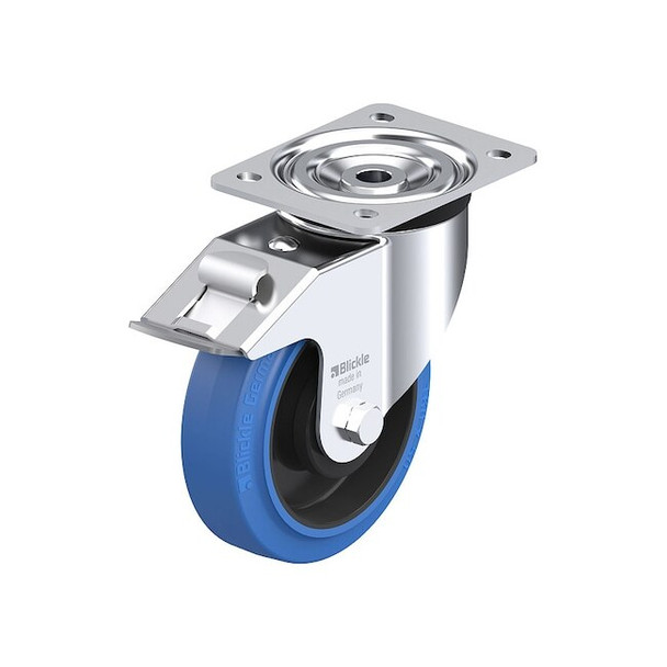 Manufacturer Varies Plate Caster,Swivel,Rubber,7 11/16"H L-POEV 160KA-FI-SB