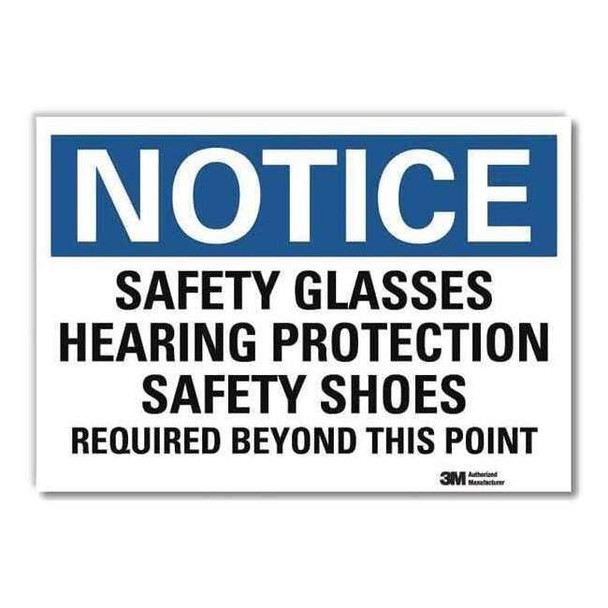 NoticeSign, ReflcSelfAdhVinyl, 14inWx10inH, U5-1498-RD_14X10