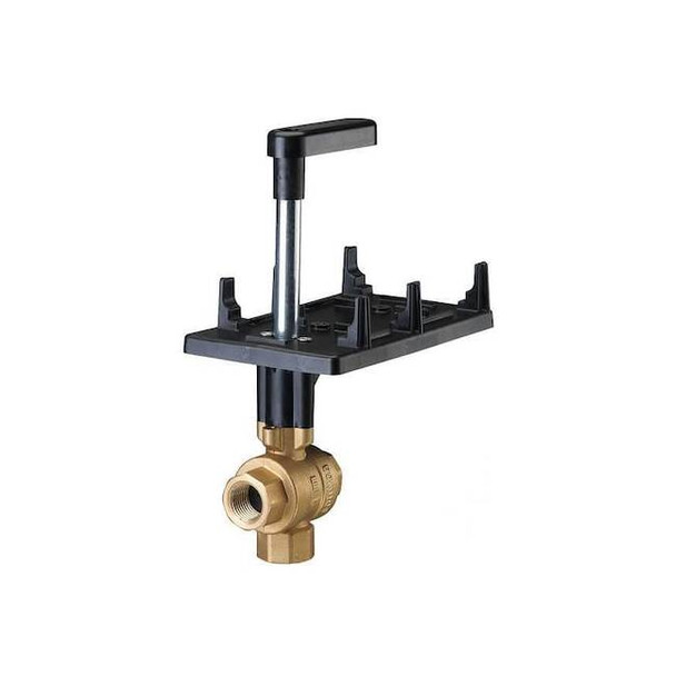 Siemens HVAC Ball Valve,Three-Way,Brass,1/2 in 599-10351S