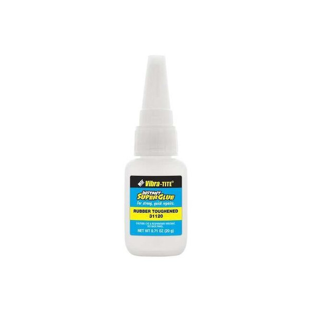 Vibra-Tite Instant Adhesive, 311 Series, Clear, 0.7 oz, Bottle 31120