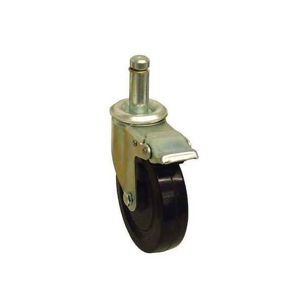 Manufacturer Varies Stem Caster,150 lb. Load,Black Wheel P12S-R050D-SG7-TB