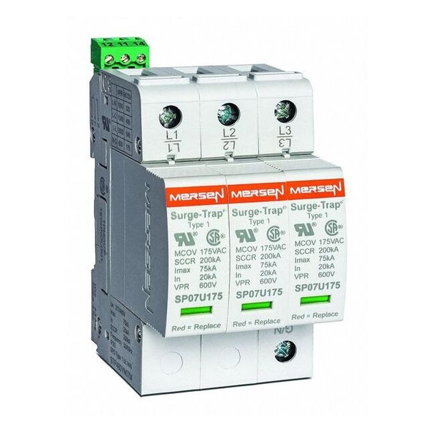 Mersen Surge Protection Device, 3 Phase, 480V AC, 3 Poles, 4 Wires STP480Y07