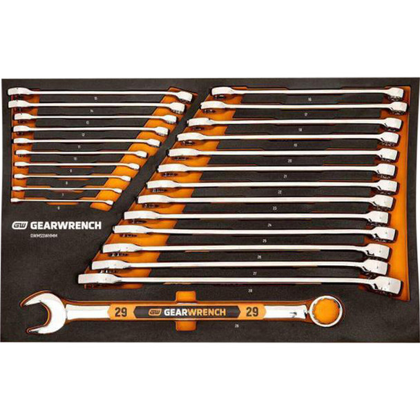 MODSET HI-VIZ COMBO WRENCH, MM, 24PC GWMSSWHMM