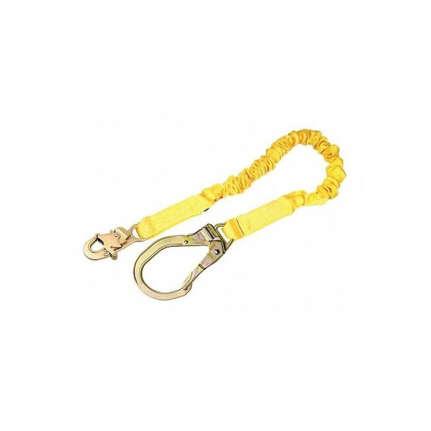ShockWave(TM)2 Shock Absorbing Lanyard, 6 ft. Length, Snap Hook, Steel, 1 Leg(s)