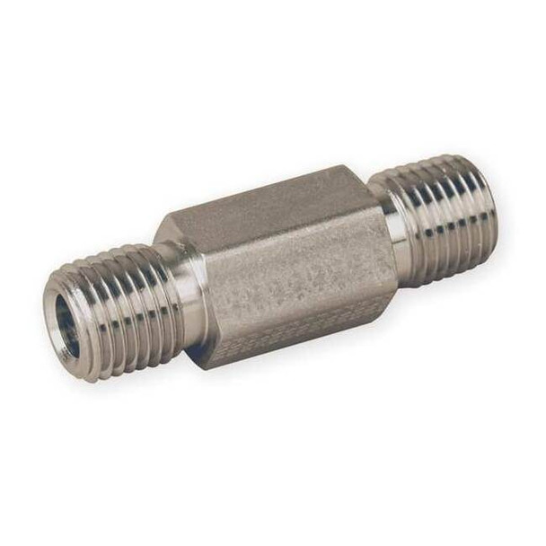 Hex Long Nipple, 316 Stainless Steel, 1/4 in MNPT x 1/4 in MNPT, 2.5 in Length