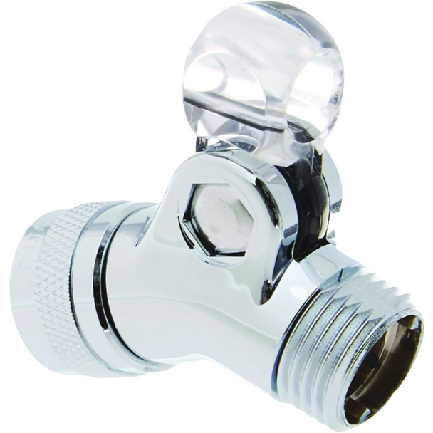 Master Plumber Chrome Finish Handheld Swivel Connector with Pin Mount Connection