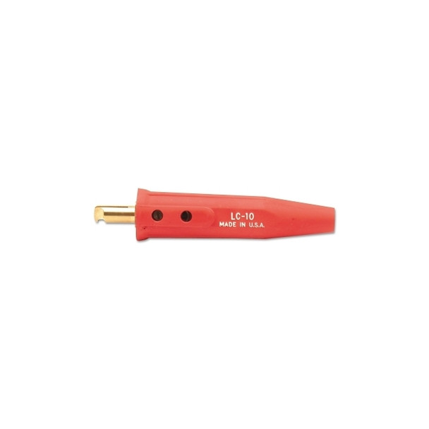 Cable Connector, Single Oval thru Point Screw Connection, Male, 1/0 thru 4/0 Capacity, Red