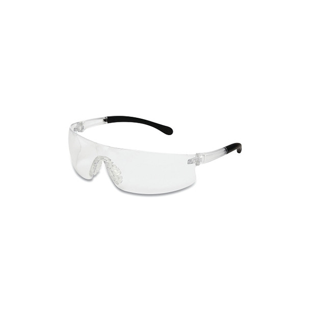 XM330 Series Protective Eyewear Safety Glasses, Clear Lens, Polycarbonate, Clr/Blk Frame Pack of 12