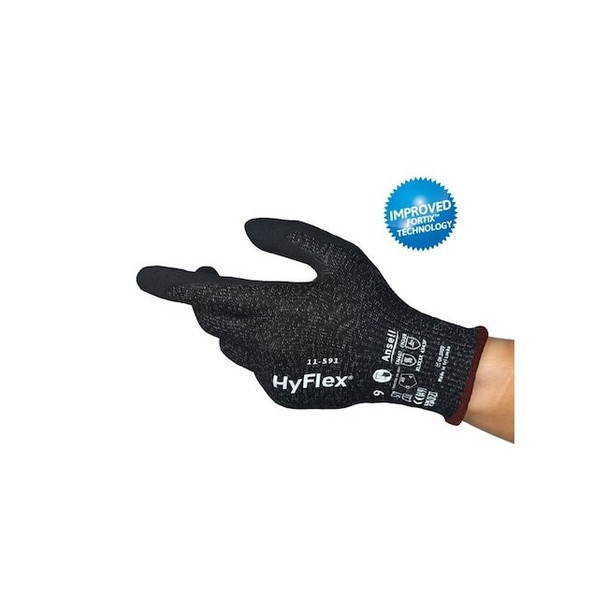 Ansell Knit Gloves, Cut Level A9 ,Nitrile ,Sandy ,2XL 1 PR 11591VP