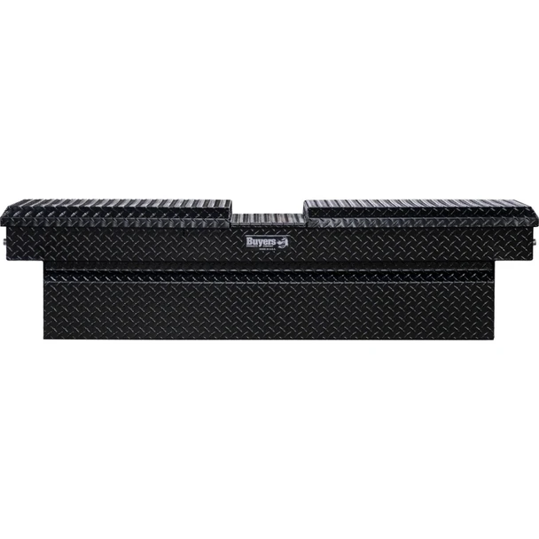 18x20x71 Inch Gloss Black Diamond Tread Aluminum Gull Wing Truck Box