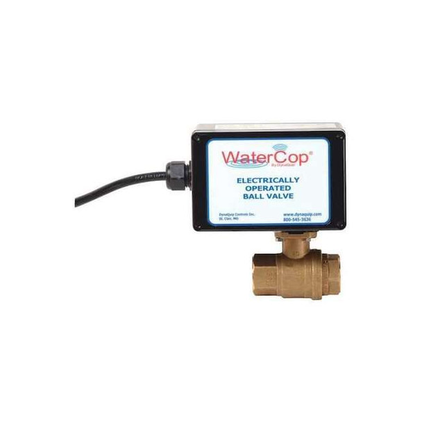 1" FNPT Brass Electronic Ball Valve 2-Way, Seat Material: RTFE