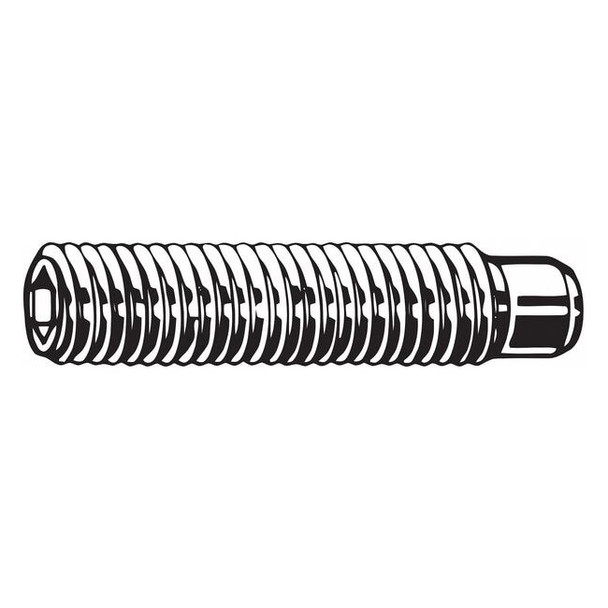 Manufacturer Varies Set Screw,ST,M8 x 1.25mm,Dog,12mm,PK100 M07820.080.0012