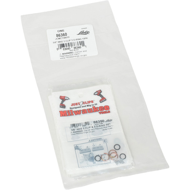 JCMCT38010 3/8" MKE 3 Clip 3 O-Ring 10pk 86360
