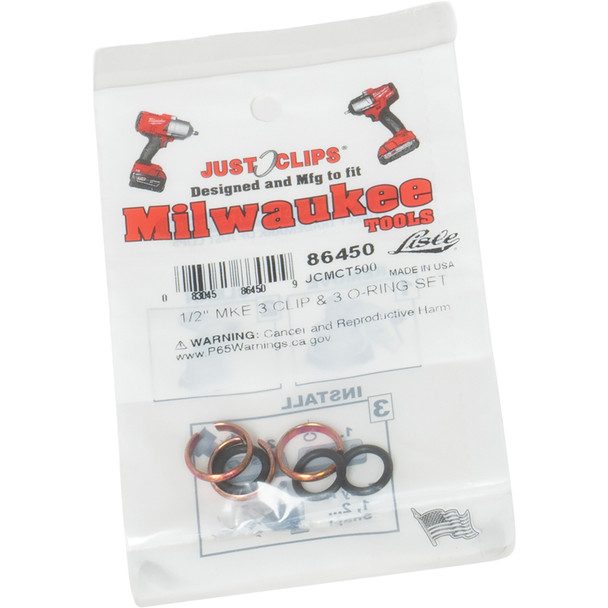 JCMCT500 1/2" MKE 3 Clips 3 O-Rings Set 86450