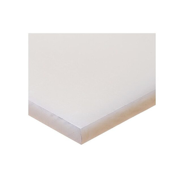 White Polypropylene Rectangle Stock 48" L x 2" W x 1/2" Thick