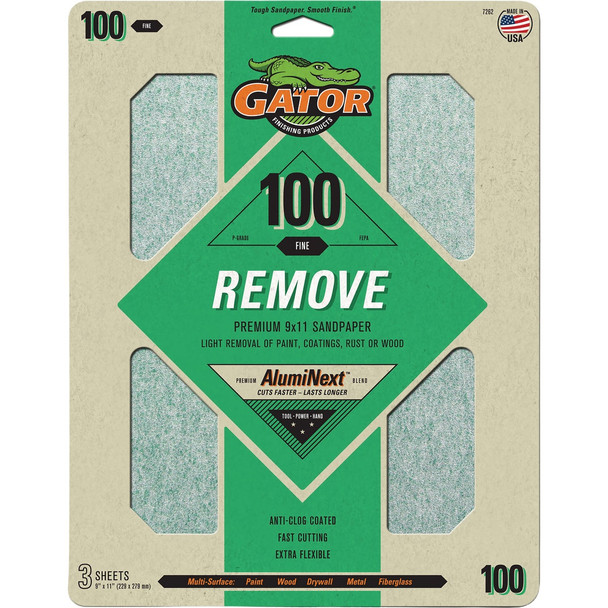 Gator Grit 3pk 9x11 100g Sandsheet 7262